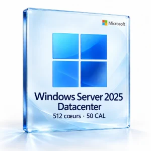 Windows Server 2025 Datacenter — 512 cœurs, 50 CAL